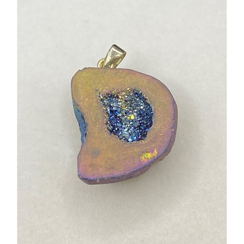 Natural rainbow hematite pendant